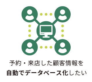予約・来店した顧客情報を自動でデータベース化したい
